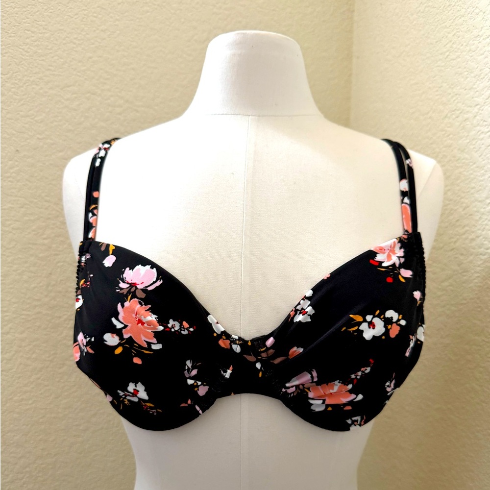LASCANA Floral Push Up Bikini Top - Size 36C
